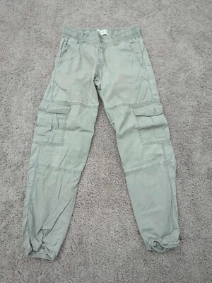 Abercrombie Kids Cargo Pants Youth Boys 15/16 Green Jogger Stretch Casual - Image 1 of 4