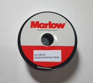 Marlow No 2 Waxed Whipping Twine - White- 92m -302Ft FREE DELIVERY thread - Picture 1 of 1