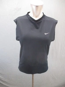 NIKE DRI-FIT Size L (14-16) Boys Black Athletic Sleeveless Golf Tank Top 524 - Picture 1 of 10