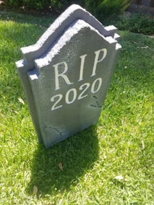 D- RIP 2020 Halloween Tombstone Gravestone Headstone Non-Illuminated.  - Picture 1 of 12