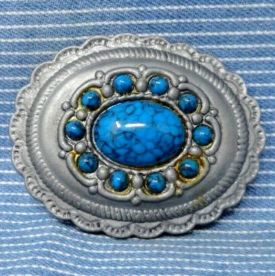 Hebilla de cinturón estilo flor suroeste vaquera costera vintage años 80 162 .TWY872 Foto 1 de 4
