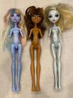 Lot 3_monster High Doll Lagoona Blue Mad Science Class_clawdeen Wolf Abbey_nude