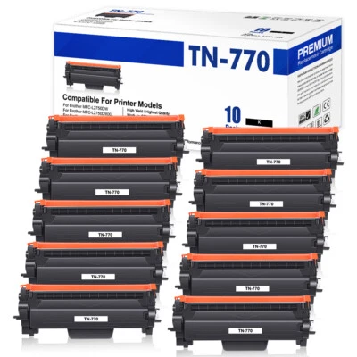 TN770 Black Toner Cartridge compatible with Brother HL-L2370DW MFC-L2750DW Lot - Image 1 of 4