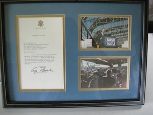 1988 George H.W. Bush President Original Signed Letter & Original Photos - Picture 1 of 5