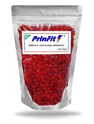 Olio di Krill Antartico Omega 3 Puro 1200 mg - 250 Perle - Astaxantina - Colina - Bild 1 von 2