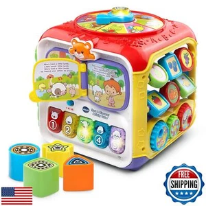VTech Sort and Discover Activity Cube (Frustration Free Packaging), Red - Picture 1 of 5