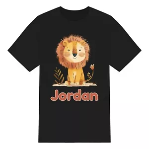 Camiseta Personalizada Linda Acuarela León Niños para Niños Niñas Unisex Camiseta Personalizada - Imagen 1 de 10