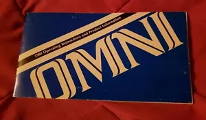 1980 Dodge Omni Owners Manual - Picture 1 of 3