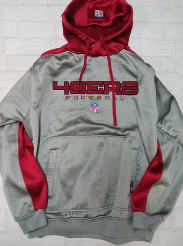 Reebok Vintage NFL San Francisco 49ers Hoodie Sweater in Gray Size M Cover