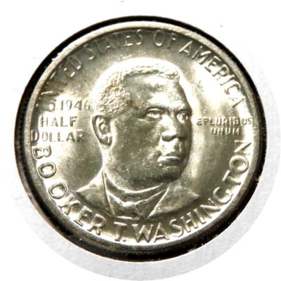 elf Booker T. Washington Half Dollar 1946 D  182 - Image 1 of 2