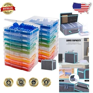 Crafty Photo & Card Storage Box - 18 Transparent 5x7 Cases for Memorable Moments - Picture 1 of 9