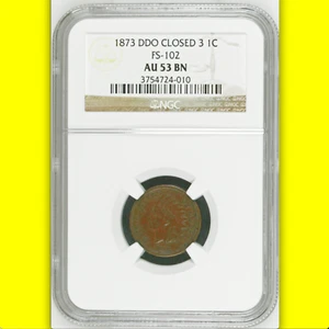 1873 NGC AU53 Doubled Die Obverse FS-102🔴 $26,400 APR for MS64🔴 Indian Cent ✅✅ - Picture 1 of 5