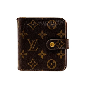 Auth LOUIS VUITTON Monogram M61667 Compact Zip Bifold Wallet Purse MI1002 France - Picture 1 of 19