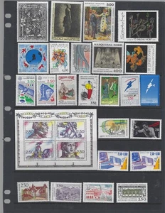 France 1991 MNH 39Stamps + 1 Souvenir Sheet  + 1 Booklet $70 - Picture 1 of 2