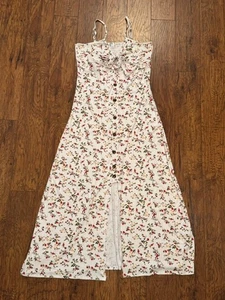J For Justify White Floral Button-Down Maxi Dress - Women's Size XL - Picture 1 of 7