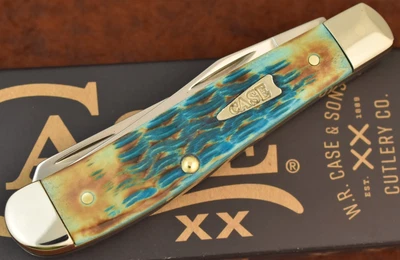 CUCHILLO MINI TRAMPERO CASE XX EE. UU. TOSTADO CRANDALL HUESO AZUL CIELO 6207SS 24258 Foto 1 de 4