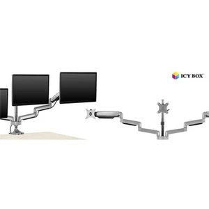 ICY BOX IB-MS505-TI Monitortischhalterung für 3 Monitore bis 32" Tischhalterung - Bild 1 von 7