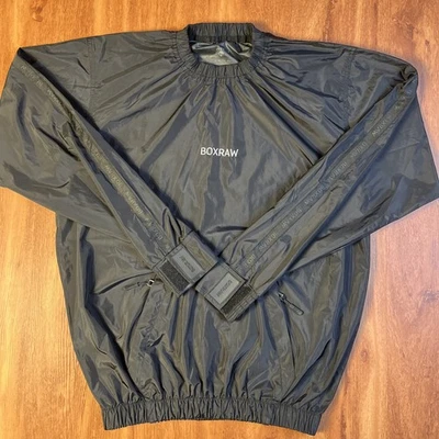 BOXRAW Traje de Sauna Pullover Top Para Hombre Mediano Entrenamiento Correr Sudadera Negra Usada en Excelente Condición Foto 1 de 4