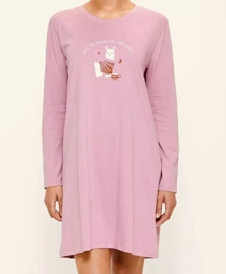 WOMAN XL ( 16 ) Nightdress / Nighty / Sleepwear - DRAMA FOR YOUR LAMA - NWT - image 1 of 4