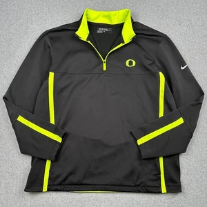 Nike Golf Tour Performance 1/4 Zip Pullover Fleece Oregon Ducks Black Yellow L - Picture 1 of 7