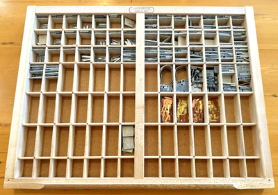 Lead Letterpress Type Case Tray with Type Excellent Condition Tray #1 of 7 - Image 1 of 4