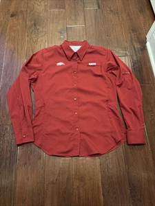 Columbia PFG Women's M Red Long Sleeve Sun Protection Fishing Shirt OMNI SHADE - Picture 1 of 12