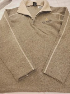 Kuhl Sweater Mens Large Tan Alfpaca Knit Fleece Sherpa Lined 1/4 Zip Pullover - Picture 1 of 15