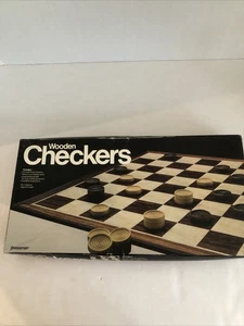 Pressman Vintage Dama in Legno -- Gioco Classico con Tavola Pieghevole Marrone e Marrone - Foto 1 di 8