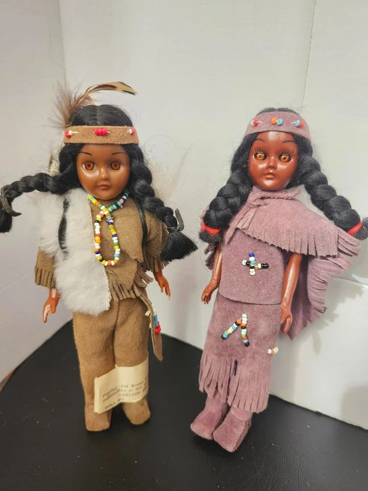 Native American Hard Plastic Dolls by Carlson - Image 1 of 4