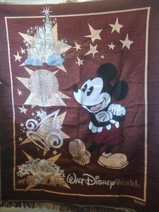 NWT Disney Tapestry THROW BLANKET DISNEY MICKEY Mouse hard 2 find New in package - Picture 1 of 5