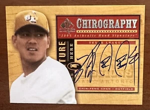 2001 SP Top Prospects Chirography Chin-Feng Chen #CC San Antonio Missions - Picture 1 of 2