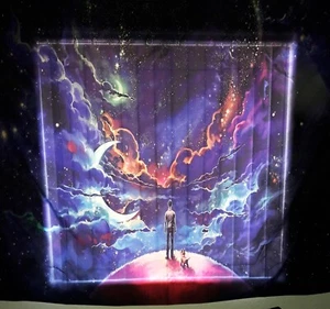 Outer Space Man & His Dog On Mars Extra Large Tapestry Wall Hanging 76" X 56" - Picture 1 of 1