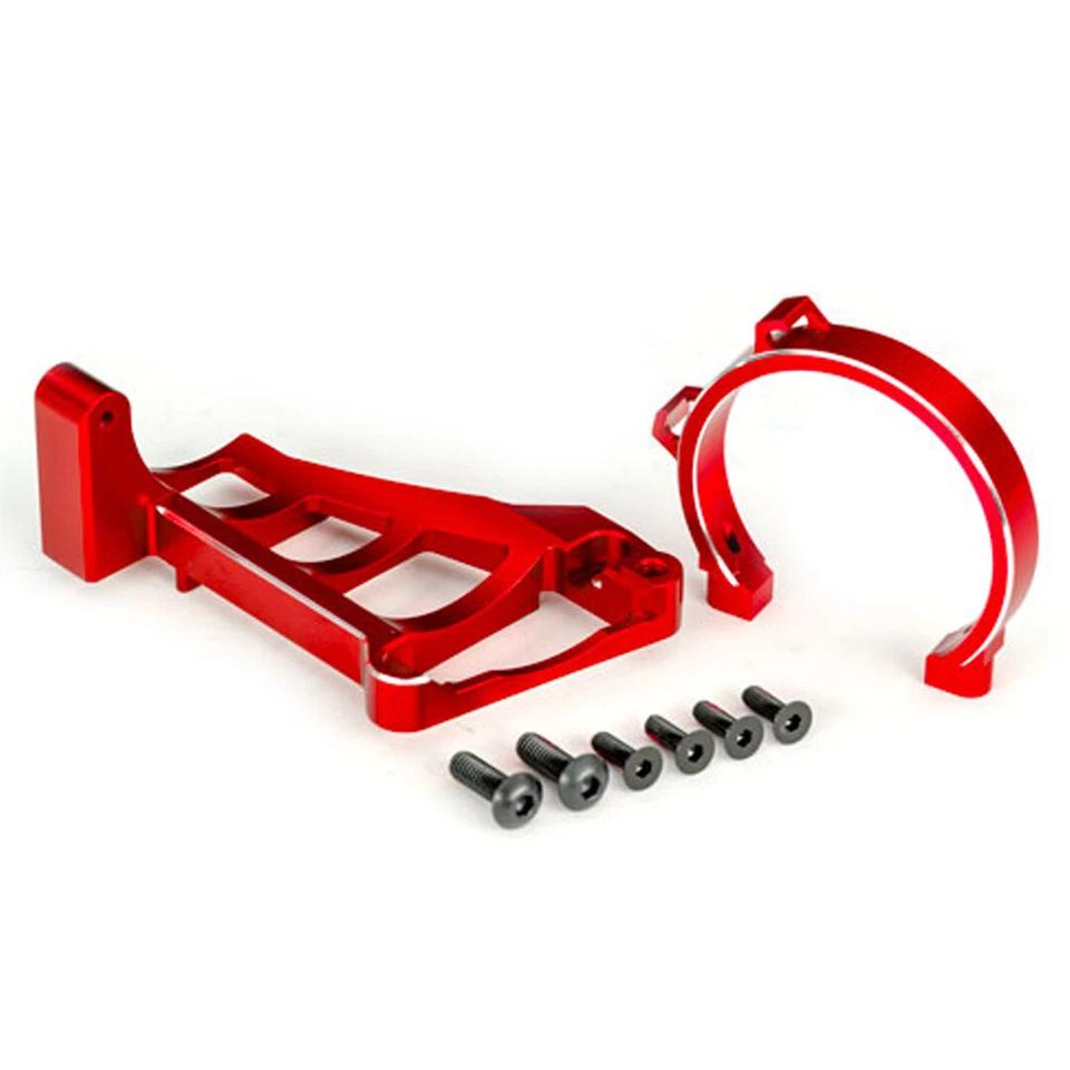 Soportes de motor de aluminio delanteros y traseros Traxxas 10262-RED rojos para Maxx Slash / Maxx Foto 1 de 1