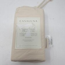 Casaluna Supima Percale Pillow Case Set Of 2 Natural Biege 100% Supima Cotton