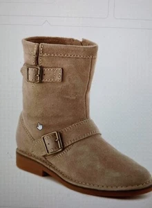 Hush Puppies Beige Suede Buckle Boots Aydin Catelyn Size 7.5 - Picture 1 of 8