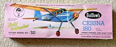 Brand New Factory Sealed Guillow's Cessna 180 Airplane Flying Model Kit, USA - Image 1 of 4