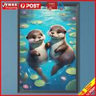 5D DIY Full Round Drill Diamond Painting Otters in the Water Home Decor 40x60cm