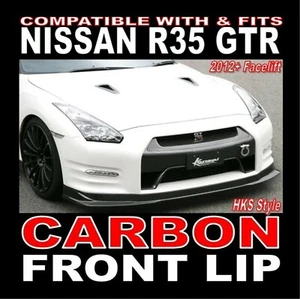 Alerón labial delantero de fibra de carbono estilo HKS V-1 "se adapta" a Nissan R35 GTR 2012+ - Imagen 1 de 15