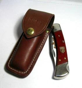 80' Vintage Buck Knife Buck 110 Custom in Leather Case JAPAN Unused - Picture 1 of 6