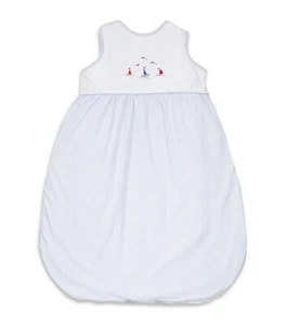 Gordonsbury Sleeping Bag size 6-12 months, hand emb sailing boats, blue stripe. - Picture 1 of 1
