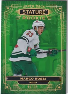 2022-23 Upper Deck Stature Hockey Marco Rossi Rookie Photo Variant Green #09/66 - Picture 1 of 2