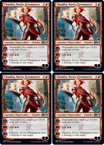 4x CHANDRA, NOVICE PYROMANCER Core Set 2020 MTG Red Planeswalker Unc - Picture 1 of 1