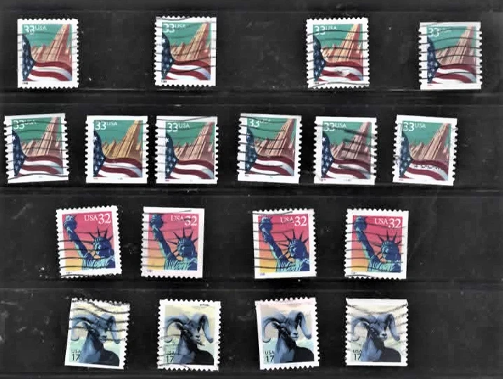 USA 18 different 1997-9  6  PNC  Definitive Used Stamps  fine - Image 1 of 1