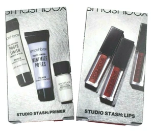 New Smashbox Studio Stash - Primer Set Minimize Pores and Lips Liquid Lipstick - Picture 1 of 6