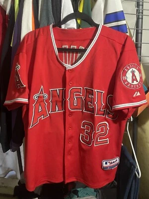 Josh Hamilton 32 Majestic MLB Los Angeles LA Anaheim Angels Jersey Size XL 48 - Image 1 of 4