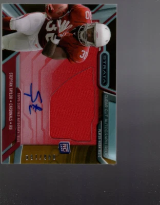 B2540- 2013 Topps Strata Clear Cut Rookie Relic Auto Bronze #CCARST Taylor /150 - Image 1 of 2