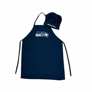 Juego de sombrero y delantal de chef del equipo de fútbol americano Seattle Seahawks barbacoa con licencia - Imagen 1 de 1