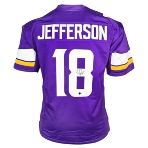 Justin Jefferson Signed Minnesota Purple Football Jersey (Beckett) - Picture 1 of 3