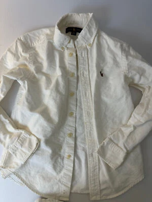 POLO RALPH LAUREN white cotton Long sleeve shirt boy's S/8 - Image 1 of 2