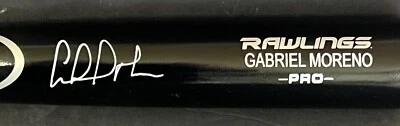 Gabriel Moreno Diamondbacks Auto Signed Engraved Black Bat Beckett Rookie Holo - Image 1 of 3